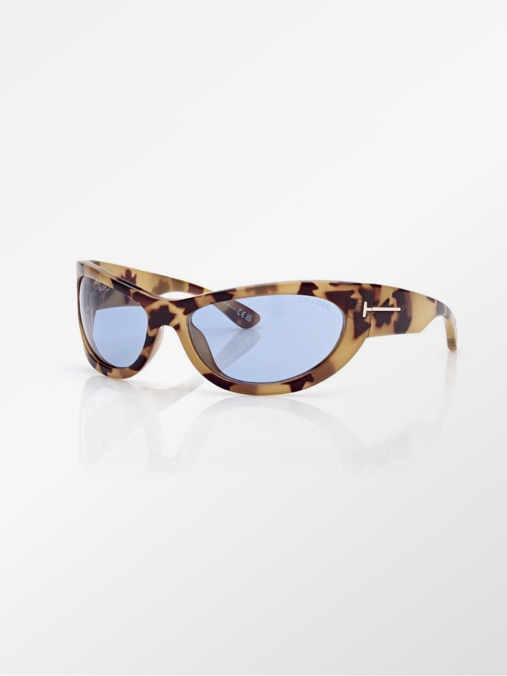 Brand new with tag Brown havana and blue lenses leona wrap around cateye sunglas